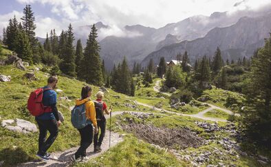 Österreich Vorarlberg Montafon Gauertaler Alpkultur Wandern Rätikon