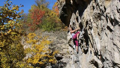 Klettern im tschechischen Karst südlich von Prag