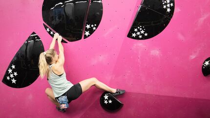 Shauna Coxsey bouldering for Red Bull